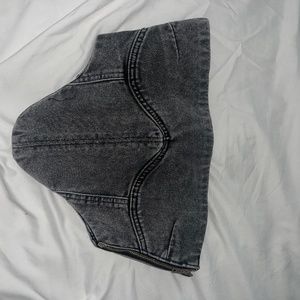 Denim tube top